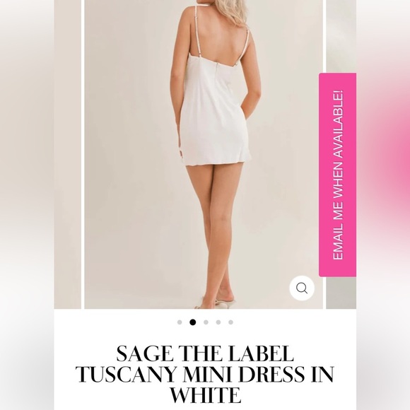 🆕 Sage the Label Tuscany mini dress in white SZ MED - Picture 3 of 3
